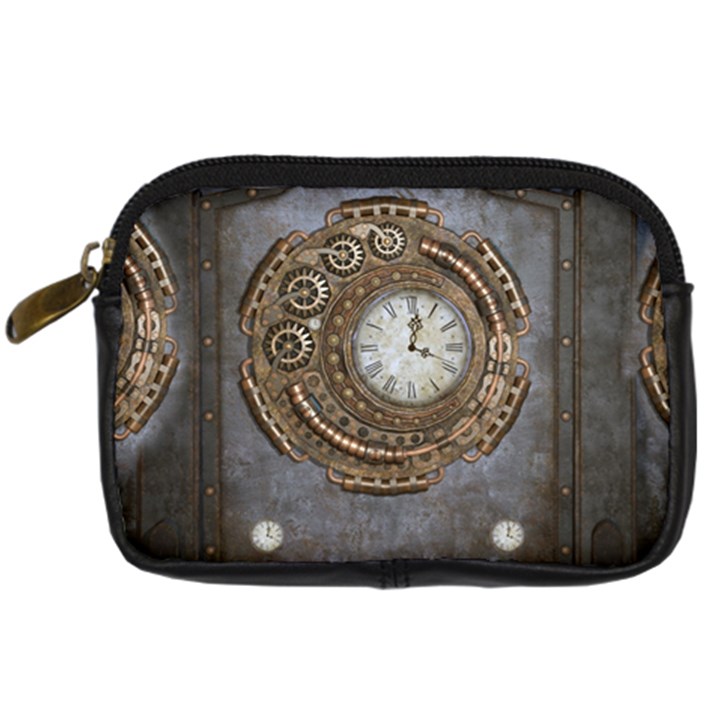 Elegant Steampunk Design Digital Camera Leather Case