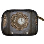 Elegant Steampunk Design Digital Camera Leather Case Back