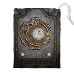 Elegant Steampunk Design Drawstring Pouch (4xl) by FantasyWorld7