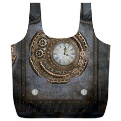 Elegant Steampunk Design Full Print Recycle Bag (xxl) by FantasyWorld7