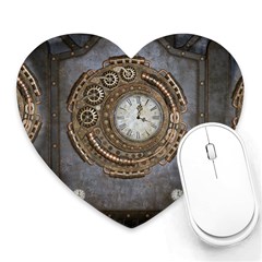 Elegant Steampunk Design Heart Mousepads by FantasyWorld7