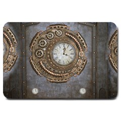 Elegant Steampunk Design Large Doormat  by FantasyWorld7