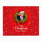 Make Christmas Great Again with Trump Face MAGA Small Glasses Cloth (2 Sides) Front