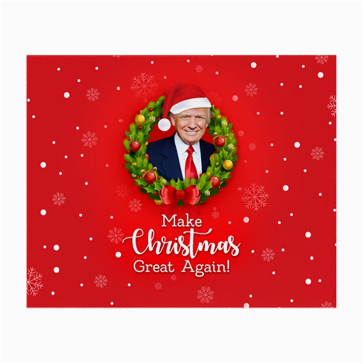 Make Christmas Great Again with Trump Face MAGA Small Glasses Cloth (2 Sides)