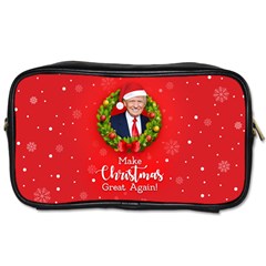 Make Christmas Great Again With Trump Face Maga Toiletries Bag (two Sides) by snek