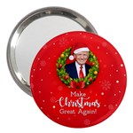 Make Christmas Great Again with Trump Face MAGA 3  Handbag Mirrors Front