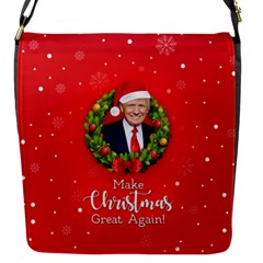 Make Christmas Great Again With Trump Face Maga Flap Closure Messenger Bag (s) by snek