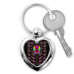 Skull With Many Friends Key Chain (heart) by pepitasart