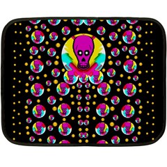 Skull With Many Friends Double Sided Fleece Blanket (mini)  by pepitasart