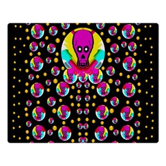 Skull With Many Friends Double Sided Flano Blanket (large)  by pepitasart