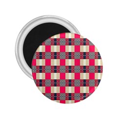 Background Texture Plaid Red 2 25  Magnets by HermanTelo