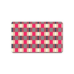 Background Texture Plaid Red Magnet (name Card)