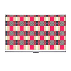 Background Texture Plaid Red Business Card Holder by HermanTelo