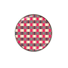 Background Texture Plaid Red Hat Clip Ball Marker