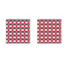 Background Texture Plaid Red Cufflinks (square)