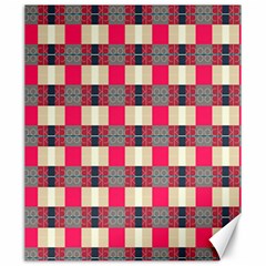 Background Texture Plaid Red Canvas 20  X 24 