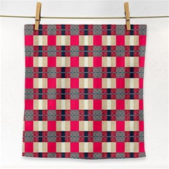 Background Texture Plaid Red Face Towel