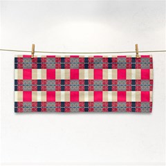 Background Texture Plaid Red Hand Towel by HermanTelo