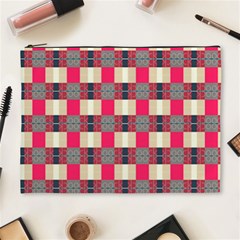 Background Texture Plaid Red Cosmetic Bag (xl)