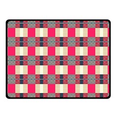 Background Texture Plaid Red Fleece Blanket (small)