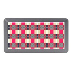 Background Texture Plaid Red Memory Card Reader (mini)