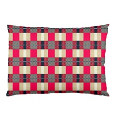 Background Texture Plaid Red Pillow Case (two Sides) by HermanTelo