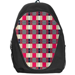 Background Texture Plaid Red Backpack Bag by HermanTelo