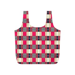 Background Texture Plaid Red Full Print Recycle Bag (s)