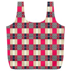 Background Texture Plaid Red Full Print Recycle Bag (xl) by HermanTelo