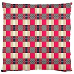 Background Texture Plaid Red Large Flano Cushion Case (One Side) Front