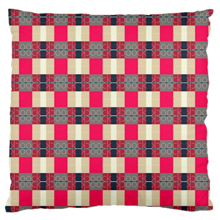 Background Texture Plaid Red Large Flano Cushion Case (One Side)