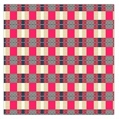 Background Texture Plaid Red Large Satin Scarf (square)