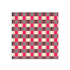 Background Texture Plaid Red Satin Bandana Scarf