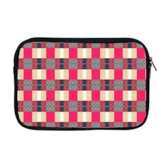 Background Texture Plaid Red Apple Macbook Pro 17  Zipper Case