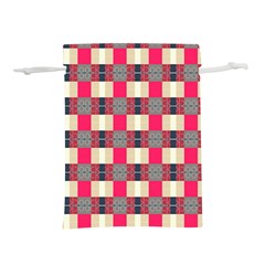 Background Texture Plaid Red Lightweight Drawstring Pouch (s)