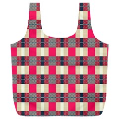 Background Texture Plaid Red Full Print Recycle Bag (xxl)