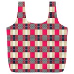 Background Texture Plaid Red Full Print Recycle Bag (XXXL) Front