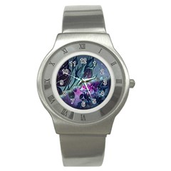 Decorative Floral Design Stainless Steel Watch by FantasyWorld7