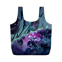 Decorative Floral Design Full Print Recycle Bag (m) by FantasyWorld7