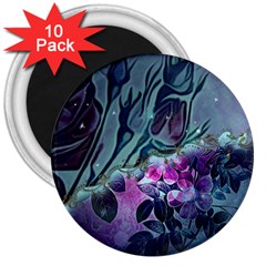 Decorative Floral Design 3  Magnets (10 Pack)  by FantasyWorld7