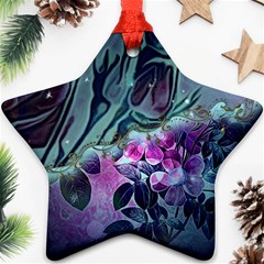 Decorative Floral Design Star Ornament (two Sides) by FantasyWorld7