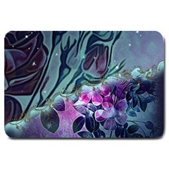 Decorative Floral Design Large Doormat  by FantasyWorld7