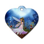 Little Fairy In The Night Dog Tag Heart (One Side) Front