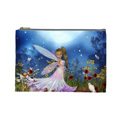 Little Fairy In The Night Cosmetic Bag (large) by FantasyWorld7