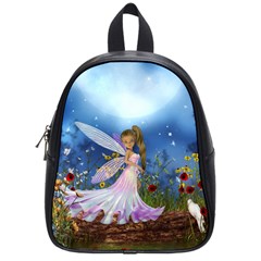 Little Fairy In The Night School Bag (small) by FantasyWorld7