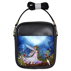 Little Fairy In The Night Girls Sling Bag by FantasyWorld7