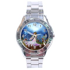 Little Fairy In The Night Stainless Steel Analogue Watch by FantasyWorld7