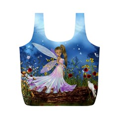 Little Fairy In The Night Full Print Recycle Bag (m) by FantasyWorld7