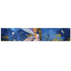 Little Fairy In The Night Large Flano Scarf  by FantasyWorld7