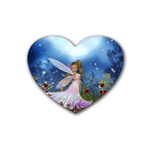 Little Fairy In The Night Heart Coaster (4 pack)  Front